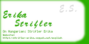 erika strifler business card